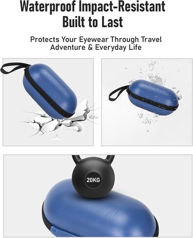 Hard Smart Glasses Case Compatible with Ray-Ban Meta Wayfarer, Skyler, Headliner Models – Travel Carrying Case for Charging Box & Accessories Brown in Kuwait