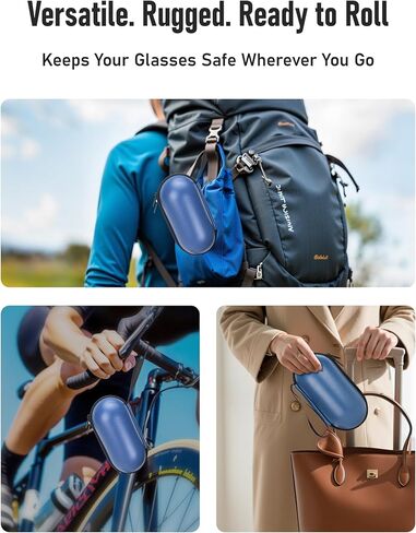 Hard Smart Glasses Case Compatible with Ray-Ban Meta Wayfarer, Skyler, Headliner Models – Travel Carrying Case for Charging Box & Accessories Brown in Kuwait