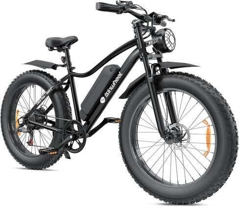 الدراجة الكهربائية Isinwheel M10 Plus/Pro للبالغين 28/22 ميلاً في الساعة 1000 واط محرك الذروة ، بطارية Ebike القابلة للإزالة 75/55 ميل ، و 7 سرعات التحول ، و 26/20 × 4.0 من الدهون الكبار الدراجات الكهربائية. in Kuwait