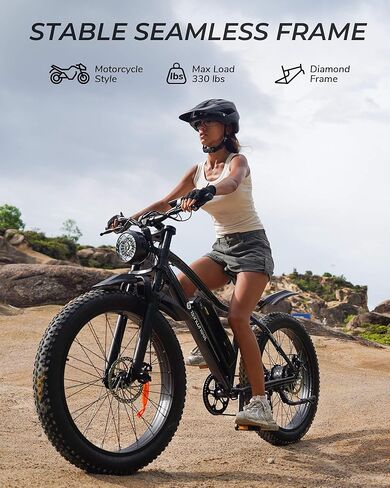 الدراجة الكهربائية Isinwheel M10 Plus/Pro للبالغين 28/22 ميلاً في الساعة 1000 واط محرك الذروة ، بطارية Ebike القابلة للإزالة 75/55 ميل ، و 7 سرعات التحول ، و 26/20 × 4.0 من الدهون الكبار الدراجات الكهربائية. in Kuwait