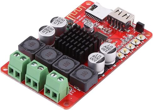 TPA3116 50W+50W Digital Audio Receiver Amplifier Board BT Stereo AMP Board TF Card Decoder with Remote Control DC 8v~26v in Saudi Arabia