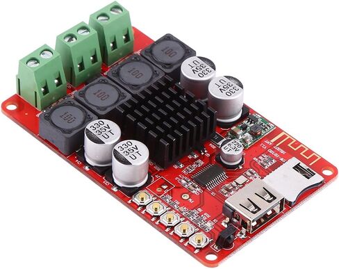 TPA3116 50W+50W Digital Audio Receiver Amplifier Board BT Stereo AMP Board TF Card Decoder with Remote Control DC 8v~26v in Saudi Arabia