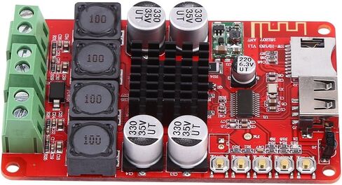 TPA3116 50W+50W Digital Audio Receiver Amplifier Board BT Stereo AMP Board TF Card Decoder with Remote Control DC 8v~26v in Saudi Arabia