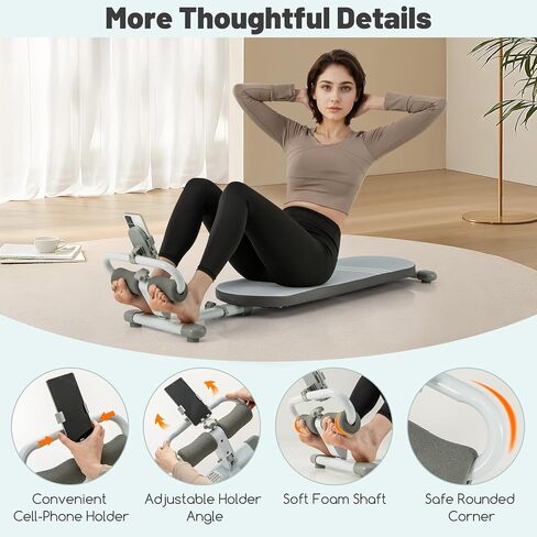 Goplus Multifunctional Sit Up Bench, Workout Bench w/3 Gear Adjustable Angles & Adjustable Length, Foldable Design, Versatile Fitness Equipment for Home Gym, 330 LBS Load Capacity in Saudi Arabia