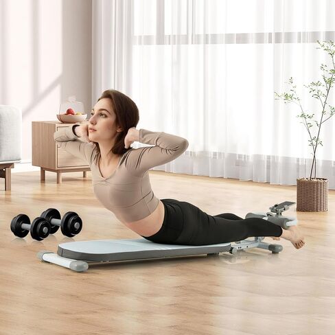 Goplus Multifunctional Sit Up Bench, Workout Bench w/3 Gear Adjustable Angles & Adjustable Length, Foldable Design, Versatile Fitness Equipment for Home Gym, 330 LBS Load Capacity in Saudi Arabia