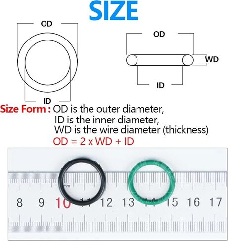 أجهزة تجهيزات 100 PCS 90 صلابة NBR O RING CS 1.78mm نتريل ختم حلقة الختم جولة O-type التآكل مقاومة غسالة الغسالة (ID 28.3mm-1.78mm) in Kuwait