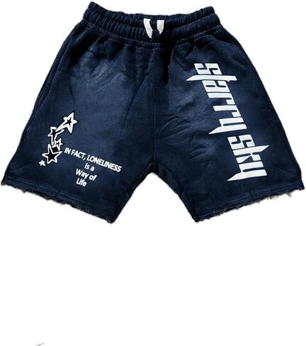 Gorglitter Men's Star Graphic Y2K Shorts Letting Sampretr in Kuwait