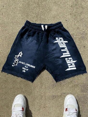 Gorglitter Men's Star Graphic Y2K Shorts Letting Sampretr in Kuwait