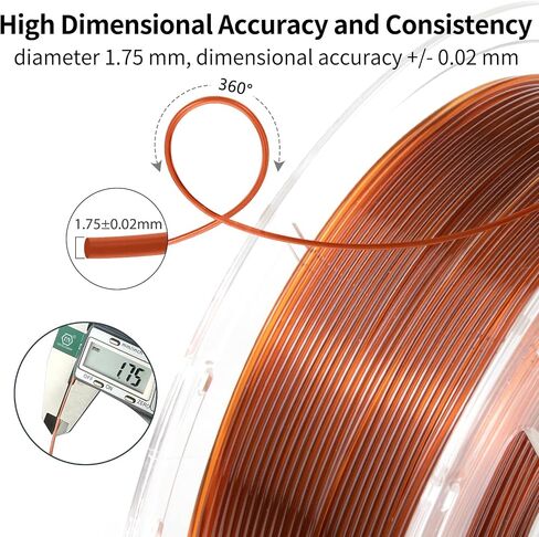 IEMAI Pink Silk PLA Filament 1.75mm, 3D Printer Filament with Silky Glossy Finish, Max 600mm/s Printing, Enhanced Toughness & Neatly Wound, 1kg Spool for Art & Home Décor in Saudi Arabia