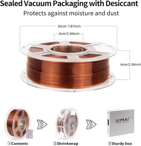 IEMAI Pink Silk PLA Filament 1.75mm, 3D Printer Filament with Silky Glossy Finish, Max 600mm/s Printing, Enhanced Toughness & Neatly Wound, 1kg Spool for Art & Home Décor in Saudi Arabia