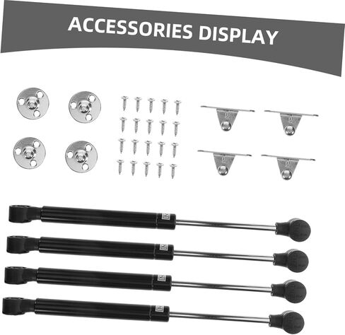 Amosfun 4Pcs Gas Spring Cabinet Hinge Safety Lift Support Soft Close Lid Support Telescopic for Cabinet Doors Durable and Lightweight Design for Easy Installation in Saudi Arabia