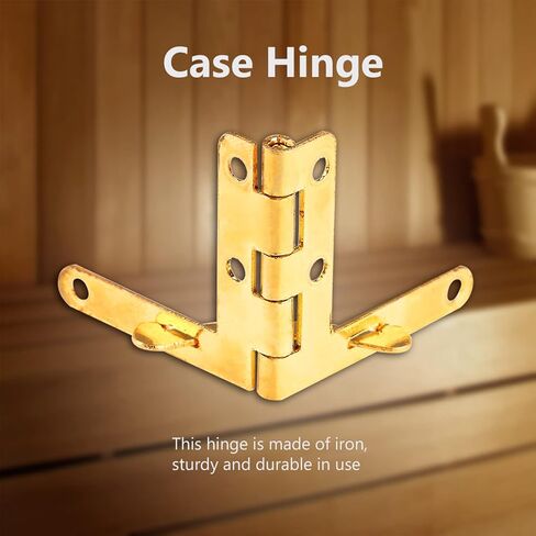 20pcs 90 Degree Angle Support Spring Hinge 1.2 x 1.3inch Mortise Spring Hinge for Small Jewelry Wine Case Watch Box Lid (Gold) in Saudi Arabia
