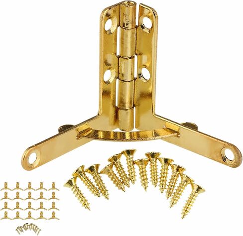 20pcs 90 Degree Angle Support Spring Hinge 1.2 x 1.3inch Mortise Spring Hinge for Small Jewelry Wine Case Watch Box Lid (Gold) in Saudi Arabia