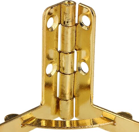 20pcs 90 Degree Angle Support Spring Hinge 1.2 x 1.3inch Mortise Spring Hinge for Small Jewelry Wine Case Watch Box Lid (Gold) in Saudi Arabia
