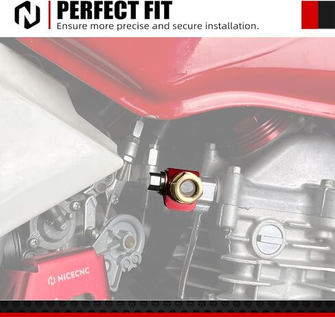 NiceCnc Banjo Bolt متوافق مع Honda XR600R XR650L 1985 1986 1987 1988 1989 1990 1991 1992 1993 1994 1995 1996 1997-2023 مع نافذة عرض الزيت الأحمر in Saudi Arabia