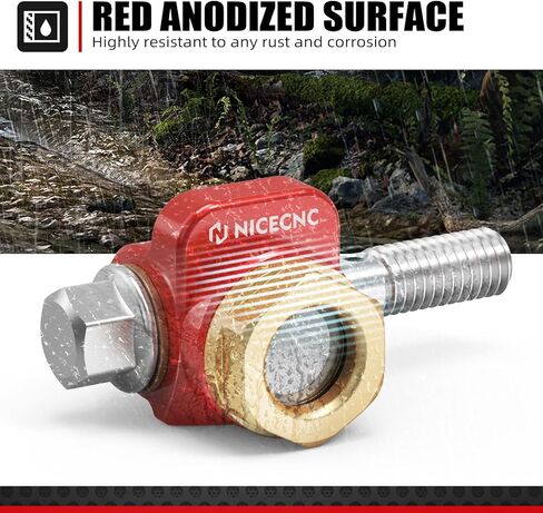 NiceCnc Banjo Bolt متوافق مع Honda XR600R XR650L 1985 1986 1987 1988 1989 1990 1991 1992 1993 1994 1995 1996 1997-2023 مع نافذة عرض الزيت الأحمر in Saudi Arabia
