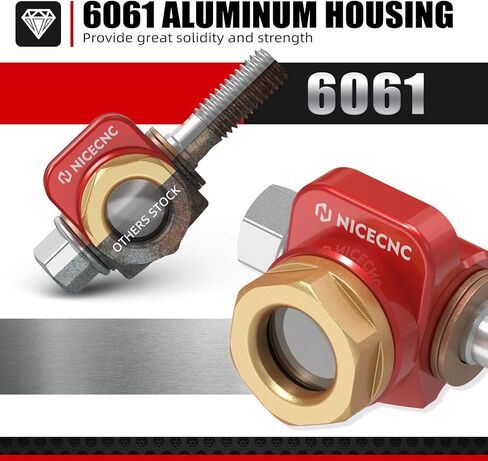 NiceCnc Banjo Bolt متوافق مع Honda XR600R XR650L 1985 1986 1987 1988 1989 1990 1991 1992 1993 1994 1995 1996 1997-2023 مع نافذة عرض الزيت الأحمر in Saudi Arabia