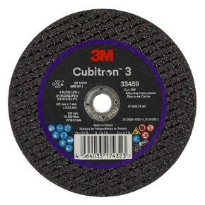 3M Cubitron 3 قطع العجلة 33459 ، 100 مم × 1 مم × 9.53 مم (4 في × 0.04 في × 3/8 بوصة) ، والأداء طويل الأمد ، وخفض ارتفاع ، لقطع السيارات والربط ، وإصلاح التصادم ، 5 عجلات in Kuwait