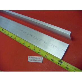 2 pieces 1/4" X 2" ALUMINUM 6061 FLAT BAR 24" long T6511 .250" Plate Mill Stock in Saudi Arabia