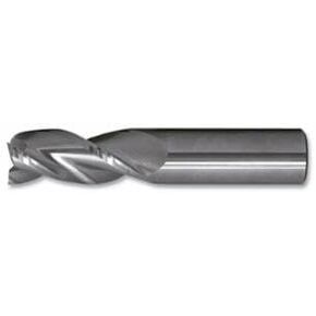 Cleveland C72402 CEM-AM3 Imperial Long Corner Radius End Mill, 1/2 in Dia Cutter, 0.06 in Corner Radius, 2 in Length of Cut, 3 Flutes, 1/2 in Dia Shank, 4 in OAL, Bright (Each) in Kuwait