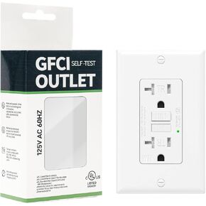1 pack 20 amp gfi electrical gfci outlet ther ther ther ther therp reatust (tr) مقاوم للطقس (WR) وعاء أرضي مقاوم للطقس مع مؤشر LED ul plate القياسي القياسي in Kuwait