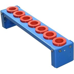 Uratech CNC Tool holder rack | HSK63A - HSK63C - HSK63E | Cold rolled steel – 16 Gauge | Powder coated finish | Lista Blue color | 7 holders capacity | Made in USA in Saudi Arabia