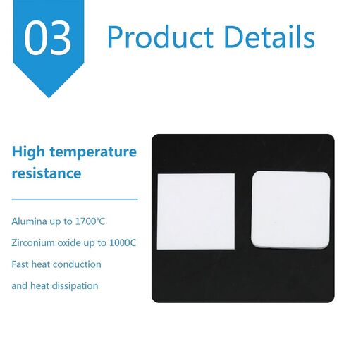 لوحة السيراميك الألومينا العزل ورقة السيراميك الألومينا لمحامل التصنيع ، الطول الجانبي 4 سم in Kuwait