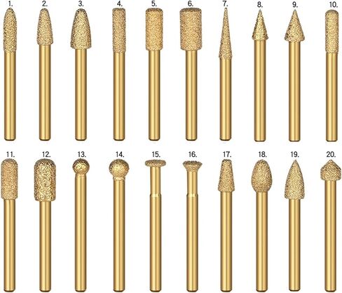 Vacuum Burr Head Grinding Rotary File Bits 1Pcs(6x6mm NO.4) in Saudi Arabia