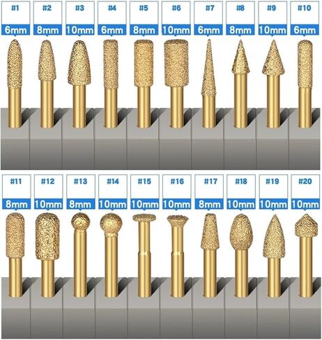 Vacuum Burr Head Grinding Rotary File Bits 1Pcs(6x6mm NO.4) in Saudi Arabia