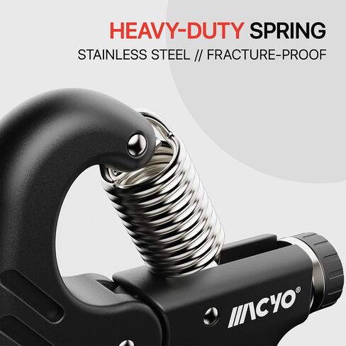 MACYO Grip Strength Trainer with Wider Handles - Adjustable Hand Grip Strengthener 11-220Lbs(5-100KG) for Large Hands, Automatic Counter & Ergonomic Design, Comfortable Forearm Workout for Athletes, Injury Recovery in Saudi Arabia