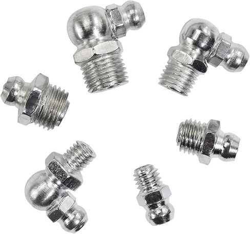 115pcs Steel Zerk Grease Nipple Tittings مجموعة تشكيلة ، مستقيمة ، 90 درجة ، بزاوية 45 درجة in Saudi Arabia