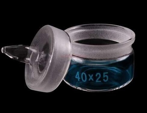 Precision Flat Weighing Bottle - 40x25mm Sealed Glass Weighing Dish for Experiments in Saudi Arabia