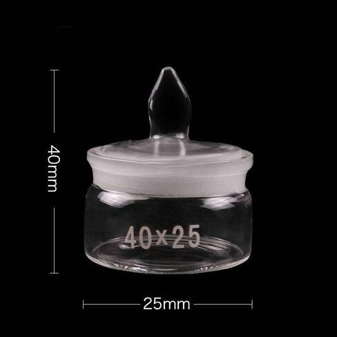 Precision Flat Weighing Bottle - 40x25mm Sealed Glass Weighing Dish for Experiments in Saudi Arabia