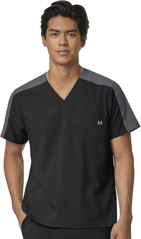 WonderWink Men's Colorblock Scrub Top in Kuwait