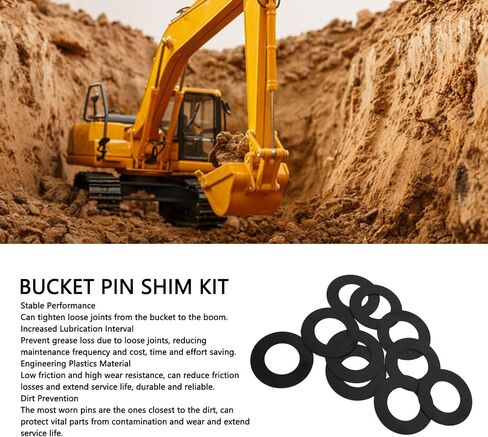 BORDSTRACT 40mm Bucket Pin Shim Kit, High Friction Resistant, Excavator Replacement Parts for Kubota Multiple Brands in Saudi Arabia