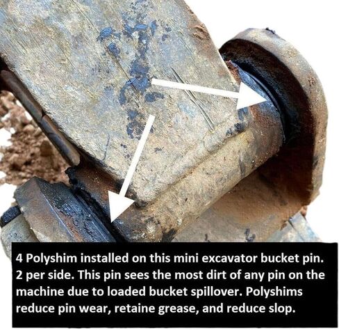 BORDSTRACT 40mm Bucket Pin Shim Kit, High Friction Resistant, Excavator Replacement Parts for Kubota Multiple Brands in Saudi Arabia