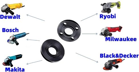 (Pack of 2) 4.5" 5" 5/8-11 Replacement Flange Lock Nut for fits Black & Decker Dewalt Makita 1934654 193465-4 224568-4 GA4530 9564PC in Saudi Arabia