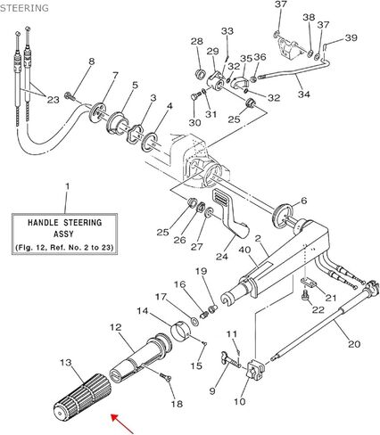 Rubber Handle Boat Motor Steering Handle for Outboard 2575Model, 6F6 42177 A0 00 Slip Resistant, Anti Slip, Aging Resistant, Comfortable Grasp in Kuwait