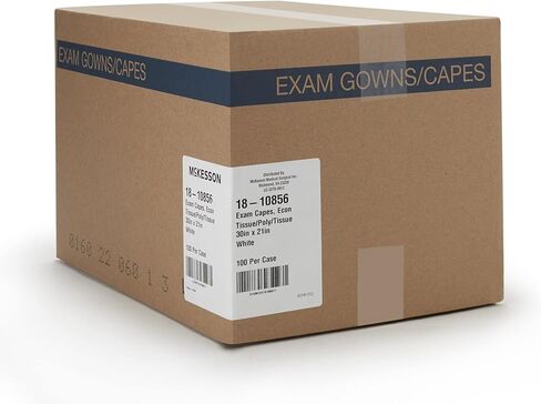 McKesson Exam Capes [100 Count] Tissue/Poly/Tissue, Disposable Medical Gowns, Front/Back Opening Without Closure, White in Saudi Arabia