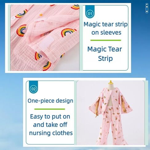 Disability Clothing for Home Care Postoperative Fracture Paste Long-Sleeved Suit for Kids Gauze and Cotton in Saudi Arabia