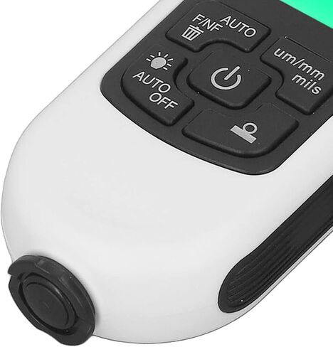 Focket Paint Thickness Gauge, ABS Clear Display Smart Testing Coating Thickness Background Light Comfortable Depth Meter Digital Meter for Automotive Paint Thickness(White) in Saudi Arabia