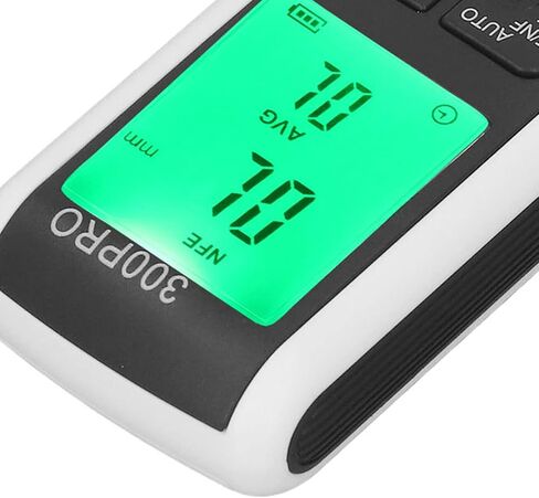 Focket Paint Thickness Gauge, ABS Clear Display Smart Testing Coating Thickness Background Light Comfortable Depth Meter Digital Meter for Automotive Paint Thickness(White) in Saudi Arabia
