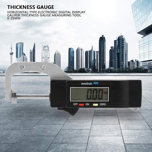 Thickness Gauges, Electronic Thickness Meter with Digital LCD Display, 0-25mm Thickness Measuring Tool, Support Millimeter and Inch Conversion in Saudi Arabia
