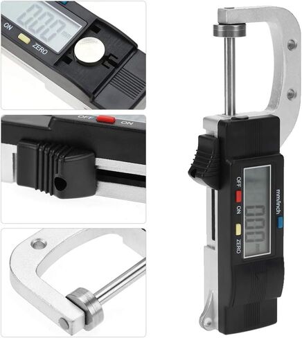 Thickness Gauges, Electronic Thickness Meter with Digital LCD Display, 0-25mm Thickness Measuring Tool, Support Millimeter and Inch Conversion in Saudi Arabia