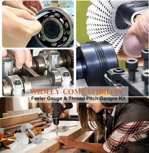 Thread Gauge Whitworth 55 Degree & Metric 60 Degree & US 60 Degree Metric & Imperial & US Screw Gauge SAE Thread Pitch Gauge Whith Locking Devices for Industrial Measurement Garage Workshop Plumbing in Saudi Arabia