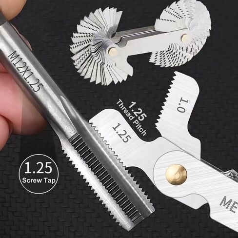 Thread Gauge Whitworth 55 Degree & Metric 60 Degree & US 60 Degree Metric & Imperial & US Screw Gauge SAE Thread Pitch Gauge Whith Locking Devices for Industrial Measurement Garage Workshop Plumbing in Saudi Arabia