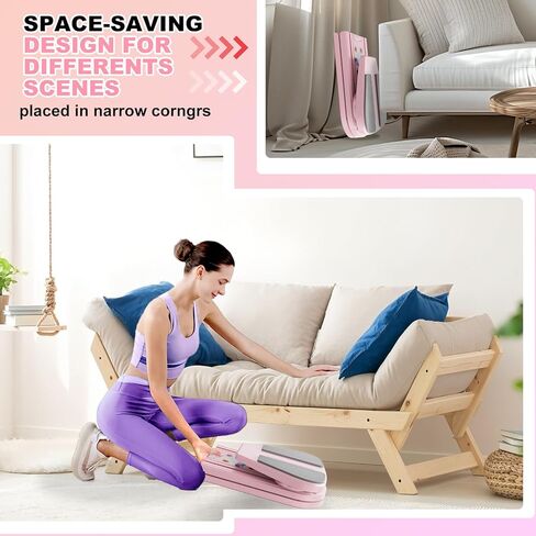 Pilates Board Multifunctional Foldable Pilate Reformer for Home Workout, Portable Abdominal Core Exercise Machine with Resistance Bands & Knee Pad, Pilates Equipment for Women & Men in Saudi Arabia