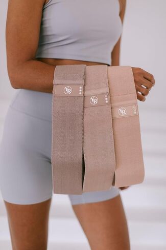 Fabric Booty Band Set for Pilates and Other Workouts- 3 Levels of Resistance 100% Latex Free in Kuwait