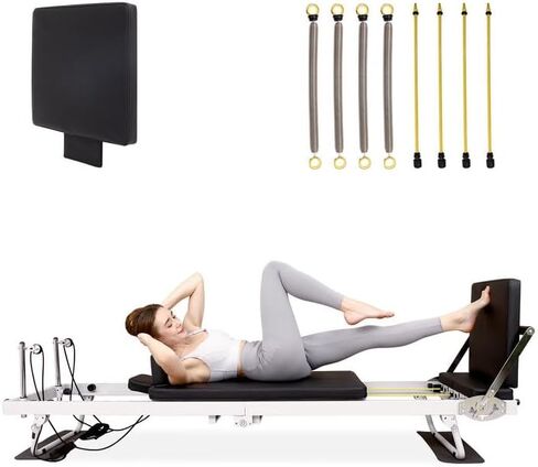 Pilates Reformer, 91In Foldable Pilates Reformer Machine for Home Use, Pilates Equipment with Jump Board & Dual Resistance – Adjustable Home Gym Equipment for Full-Body Workout, 500 lbs Capacity in Saudi Arabia
