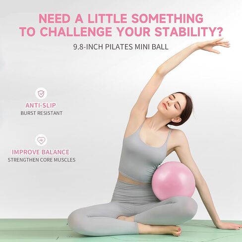 Pilates Essential Kit - Home Pilates Equipment Set - with Toning Pilates Ring & Long Resistance Bands & 3 Level Pilates Loop Bands & Soft Pilates Ball & Pilates Grip Socks in Saudi Arabia